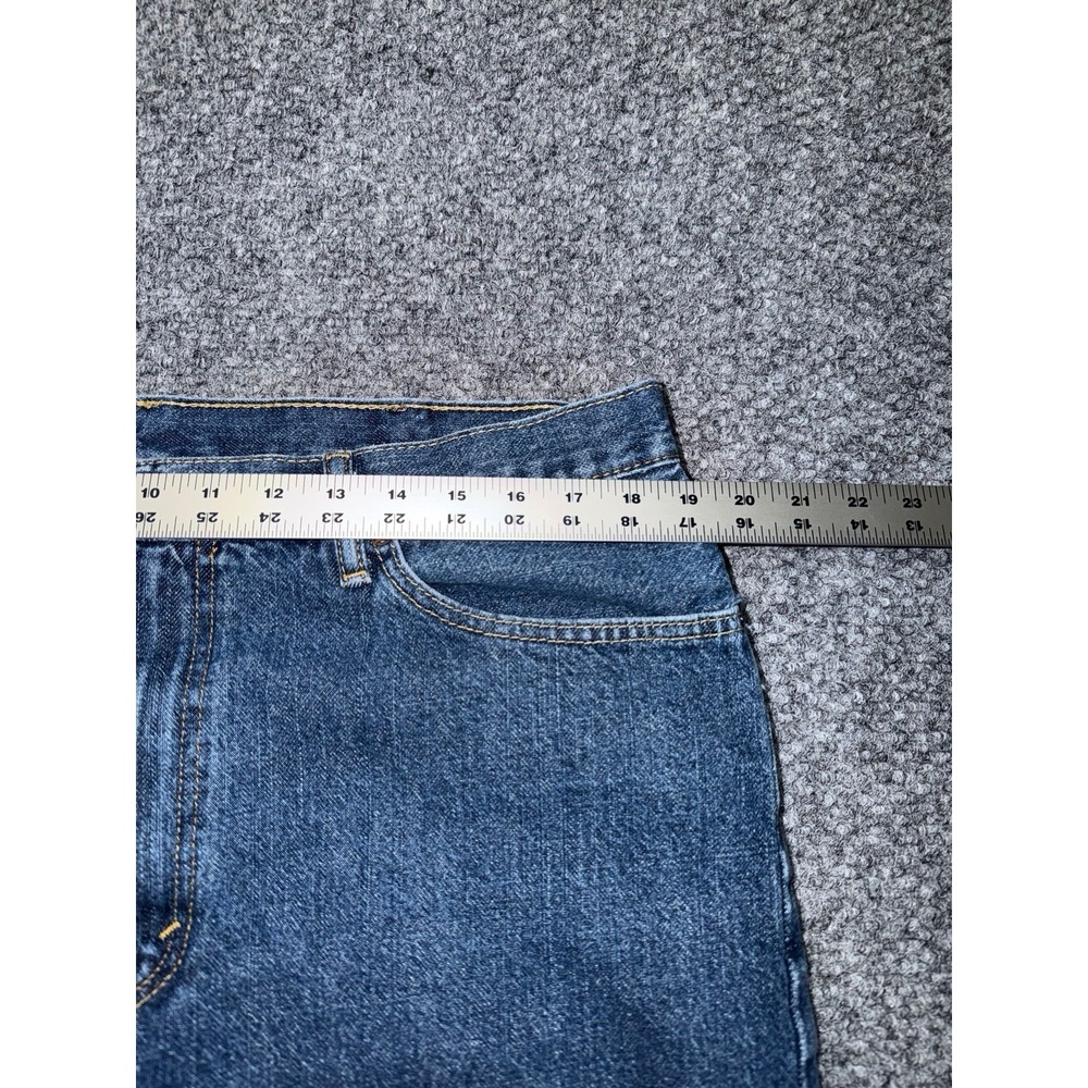 Levi's 505 Regular Fit Denim Shorts Men's Size 38 Dark Wash Jorts - Picture 6 of 9